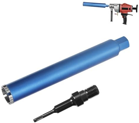 Diamantbohrkrone mit 10mm Turbosegment | 1 ¼ UNC Aufnahme | Nutzlänge 415 mm | Ø 62 mm | 6 Segmente | SDS-plus, Diamant Kernbohrkrone für Kernbohrgeräte, Nassbohrkrone Trockenbohrkrone für Beton