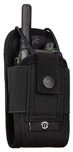 Explokit Taktisch Funkgerät-Tasche Molle Militärische Walkie-Talkie-Tasche Multifunktions Radio Holster Pouch Interphone Aufbewahrungstasche mit Verstellbarer Schultergurt (#01-Schwarz)