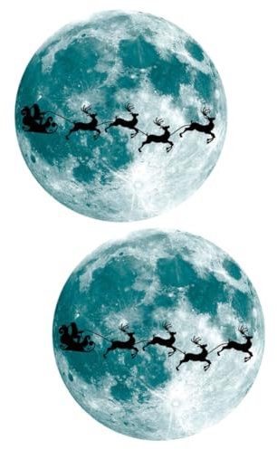 VICASKY 2St Segen Wandtattoos Hirschaufkleber Weihnachtswandaufkleber Weihnachtsfensteraufkleber urlaub wandaufkleber weihnachtliche wandtattoos urlaub wandtattoos leuchtende Wandaufkleber