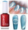 Ozzeal Crystal Cat Eye Gel Nail Polish,15ML Blue Magnetic Gel Nail Polish Spring Summer Glitter Gel Nail Polish Diamond Shimmer Sparkle Gel Polish Soak off UV LED Light for Nail Art DIY