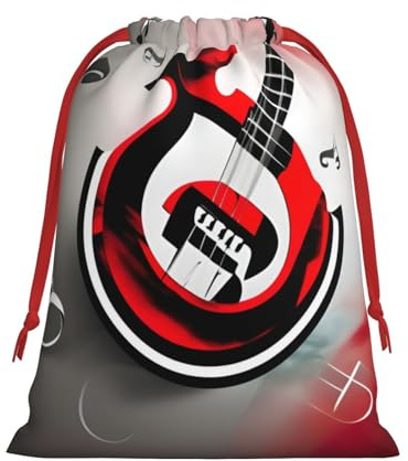 Musik-Symbol-Druck, verschiedene Größen, Geschenktüten mit Kordelzug, Stoff-Geschenktüten, für Geburtstag, Urlaub und mehr