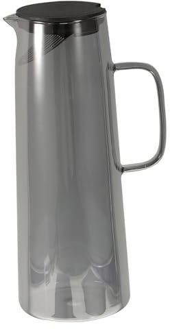 TIDTALEO Kaltwasserkrug Mit Großem Fassungsvermögen Gans Saftbehälter Mit Deckel Kontrolle Getränkespender Mit Thermoskanne Eistee-krüge Bier Tragbar Thermal- Vakuum Stroh Glas Grey