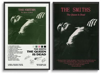 aizhimi 2 Stück Band-Poster The Smiths Ablum The Queen Is Dead, Signatur-Wandkunst, Leinwand-Poster, Raumdekor, 30 x 45 cm, Stil 5