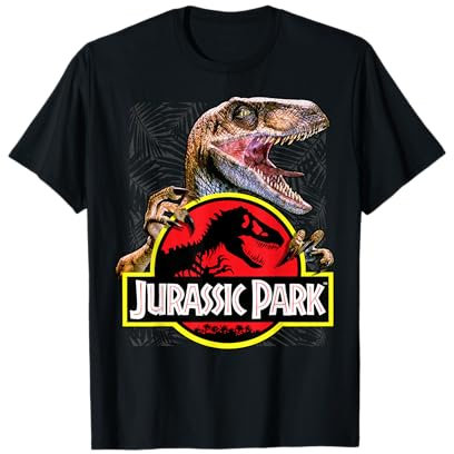 Jurassic Park Raptor Around Classic Logo T-Shirt