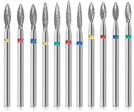 11pcs Professionelle Nägel Art Drill Bit Set Elektrische Datei Flammen Nagelhaut Remover Nails Care Vorbereitung Zubehör