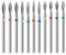 11pcs Professionelle Nägel Art Drill Bit Set Elektrische Datei Flammen Nagelhaut Remover Nails Care Vorbereitung Zubehör