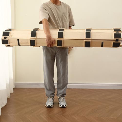 Rolllatten für Twin-, Full-, Queen- und King-Betten, 200 180 150 135 120 100 80 60 cm, Ersatz-Matratzenauflage aus Holz, Bunkie-Board mit Nylongurt, faltbare Bettbretter für Camper (B x L 78