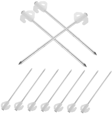 POPETPOP 10 Stück Outdoor Zeltheringe Camping Für Zelt Picknick Bündelzelt Markisenpfähle Hochleistungs Schattenzeltstange Aufblasbare Plane Stapelbasis Pop Up Überdachung