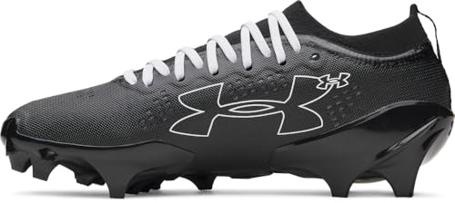 Under Armour Men's Blur Pro Football Cleats, (004) Black/Black/White, 10.5, US