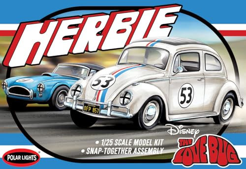 Polar Lights Herbie Volks Beetle Model Kit 1:25 Scale – SNAP Together, No Glue or Paint Required