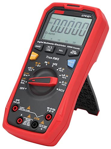 UT61E+ 1000V Digitales Multimeter, Automatische RMS -Elektriker -Instrumente mit LCD -Hintergrundbeleuchtung, Unterstützt Maximale Lektüre von 22000, Audiovisueller Alarm