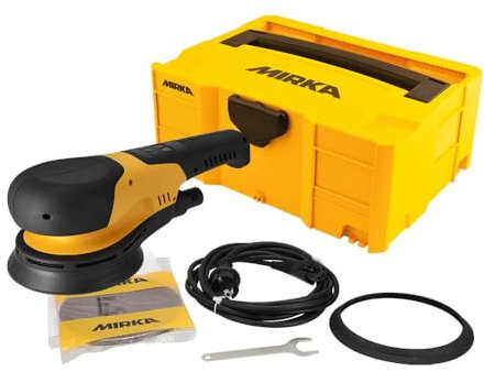 Mirka DEROS RS 600 Ø 150 mm in case/powerful rotary sander for wood and concrete / 750W motor / 700-2500 RPM/lightweight design (1.8 kg) / Bluetooth connectivity