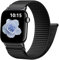 CeMiKa Nylon Loop Strap Compatible with Apple Watch Strap 40mm 42mm 41mm 38mm Men Women - Nylon Sport Soft Breathable Band for iWatch SE Series 10 9 8 7 6 5 4 3, Black