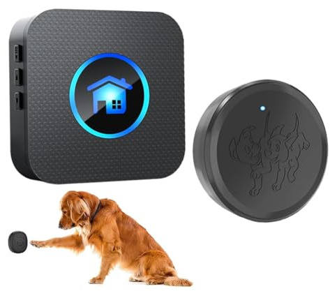 Serenophile Smart Dog Door Bell, Customizable Ringtone Wireless Dog Door Bell A Practical Solution For Busy Households(1 Receiver+ 1 Button)