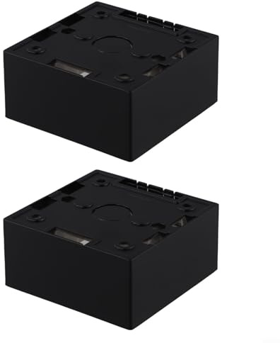 Wandplatten-kompatible Ethernet-Box, sichere Unterbringung von Ethernet-Kabel für saubere und organisierte Einrichtung (schwarz, 2 Stück)
