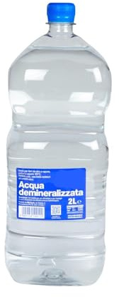 Acqua Distillata Demineralizzata per Ferro da Stiro a Vapore e Umidificatore – Ideale per Batterie Auto, Acquario e Usi Tecnici, Acqua Senza Calcare per Elettrodomestici, (2 Litri)