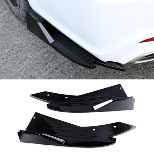 Auto Heckspoiler für BMW 4 Series F32 F33 F36 G22 G23 G26 2014-, Auto Heckstoßstange Lip Diffusor Hinten Stoßstangen Diffusor Splitter Kratzschutz Auto Seitenschweller,A/Black