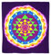 GURU SHOP Wandbehang, Wandtuch, Wandbild, Batiktuch - Yantra im Lotus Lila, Synthetisch, 110x95x0,2 cm