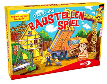 Noris 606011681 das Große Baustellenspiel, Kinderspiel