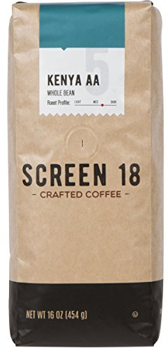 Kenyan AA Single Origin Premium Crafted Coffee, Whole Bean, Medium Dark Roast, 500 Gram Bag