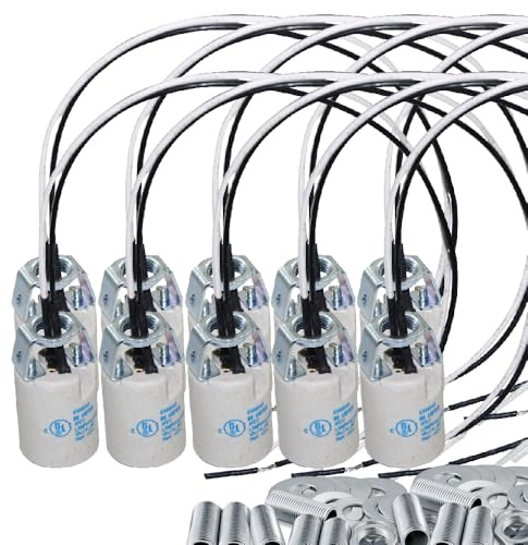 Lot de 10 douilles E12 en céramique pour ampoule LED à incandescence E12