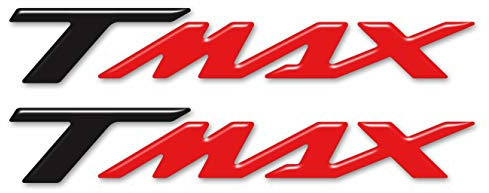 Resin Bike Adhesivos de Moto Compatibles con Yamaha Tmax 2001-2019. Protecciones Scooter de Choques y Arañazos. Par de Adhesivos 3D Resinados 16x2.6 cm - Made in Italy