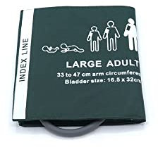 Sino-K - Brazalete de presión arterial reutilizable para adultos con vejiga de 33 a 47 cm, aprobado por la CE/FDA