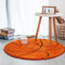 Kinderteppich Rund, Flauschige Weiche Waschbare Matten, Stuhl Matte Boden, Kindermatte fürs Kinderzimmer Wohnzimmer, Grösse: 120cm Rund, Basketball