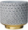 Bloomingville Blumentopf Home Retro Übertopf Vintage Pflanztopf für Zimmerplanzen, Sukkulenten S (10 cm ø) Öffnung: 9 cm ø, grau, Keramik