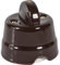 FANTON Interruttore deviatore a manopola in ceramica stile retrò colore marrone da parete 10AX 250V vintage in porcellana per cavo tessile 84001BW