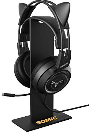 Black Headphone Stand, Universal Headset Stand Headphone Holder Display Hanger Plastic Gaming Headset Holder Earphone Display Earbuds Mount For All Headphones