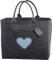 Witzgall Filz Trachtentasche 3553/55/0HB H38x20x30cm gestickten Herz Blau