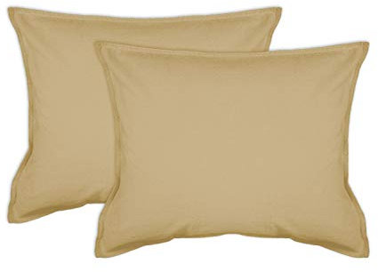 jilda-tex 2er Pack Zierkissenhülle Stone-Washed Renforce Lissabon 100% Bio-Baumwolle Knitterlook Stehsaum Bügelfrei Uni Leinen-Optik Bügelfrei GOTS Made in Green (Creme, 2X 50 x 50 cm)