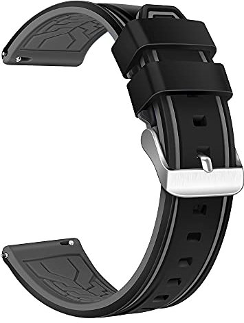 XMUXI kompatibel mit Samsung Gear S3 Frontier Armband,Samsung Galaxy Watch 3 45mm Bänder, 22mm Silikon Atmungsaktives Schnellverschluss Ersatzarmband für Huawei Watch 4/GT 3, Garmin 255 (#4)