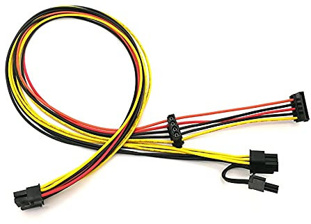 iHaospace Placa base 10 pines a PCI-E de 8 pines (6 + 2 pines) SATA IDE Molex Power Adapter Cable for HP DL380G6 G7