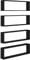 vidaXL Étagères Cube Murales 4 pcs, Supports Suspendus, Tablettes Flottantes, Meubles de Salon Salle de Séjour, Noir Bois d'Ingénierie