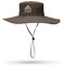 Cappello da pescatore, ad ala larga cappelli uomo donna, pieghevole, impermeabile, per spiaggia, escursionismo, safari, trekking, marrone, Taglia unica
