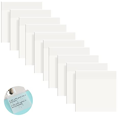 500 Stück Blätter Transparente Haftnotizen Wasserfest und Wiederbeschreibbar 75×75 mm Transparent Sticky Notes Für Kennzeichnung Von Bürodokumenten Oder Büchern Für Büros Haushalte und Studenten