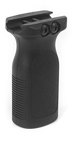 QIRUIMY Taktische Schiene Luftpistole vorne Griff, Nylon vertikal vorne Griff Rvg, Nylon Luftpistole vorne Knight-Griff, für 20 mm Pickartini Schiene System (Schwarz)