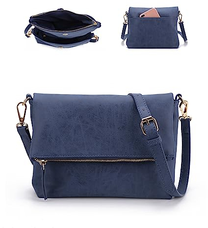 Gladdon Umhängetasche damen,Schultertasche mit Reißverschluss, Crossbody Tasche, Leder Handtasche Klein, Daypack…