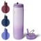 BOTTLE BOTTLE Isolierte Wasserflasche Edelstahl 32oz(946ml) mit Strohhalm Griff für Sport, Reisen, Fitnessstudio, doppelwandig auslaufsicher, BPA-frei (Violett FV)