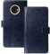 Cuson Flip Retro Leder Tasche Hülle TPU Silikon Für Gigaset GX4 6.1 Lederhülle Handyhülle Schutzhülle Klapphülle Handytasche Handy Etui Brieftasche Cover Case Abdeckung (Dark Blau)