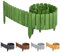 Garronda Recinzione giardino esterno Bordino per aiuole Bordatura flessible esterna Staccionata in legno Decorazione da frutteti Palizzata Lunghezza: 200 cm GD-0046 (Verde Scuro, Altezza: 20 cm)
