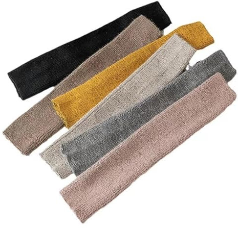 Scaldamuscoli invernali in lana spessa, calzini in tinta unita, calzini per ginocchia, copriscarpe per donne e ragazze (paia di 6), tinta unita, M