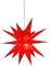 Esoes Außenstern rot led beleuchteter Stern ca. 58 cm Weihnachtsstern Leuchtstern Faltstern, IP44 wetterfest Garten Deko