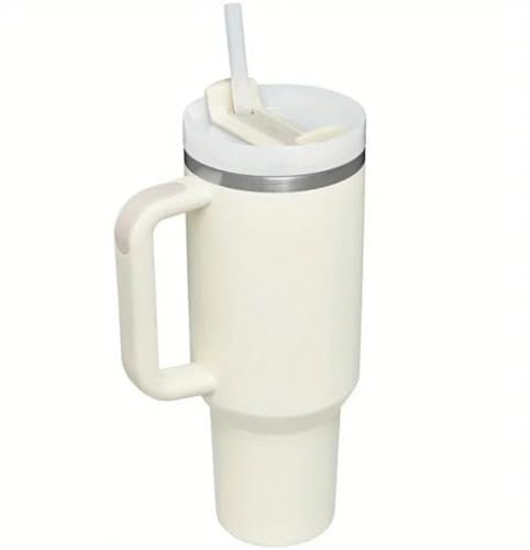 Mug Isotherme Paille,Acier Inoxydable paille Mug Verre plat en acier inoxydable de 40 oz avec poignée et paille, bouilloire de sport for hommes et femmes. (Size : 1.1-2L, Color : C)