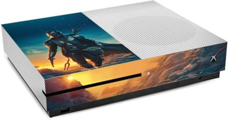 DeinDesign Autocollant Compatible avec Microsoft Xbox One S Sticker Film Autocollant Star Wars The Mandalorian Coucher du Soleil