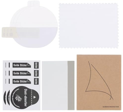 sourcing map 3pcs Watch Glass Screen Protectors 40mm HD High Definition Anti-Scratch Waterproof Ultra-Thin TPU Universal Smartwatch Screen Protective Film with Cloth Sticker Scraping Card