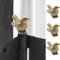 Brass Sparrow Hinge Heads Decorative Topper Set of 3 - Magnetic Hinge Head Toppers - Vintage Bird Door Hinge Head Home Decoration
