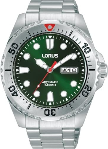 LORUS Herren Analog Automatik Uhr mit Edelstahl Armband RL475BX9